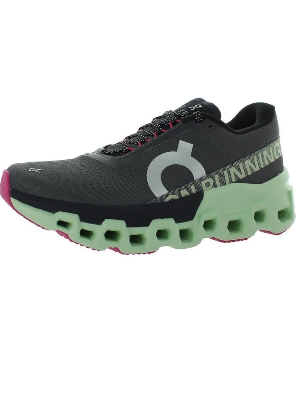 On Running Cloudmonster II Black Mint Pink Running Shoe